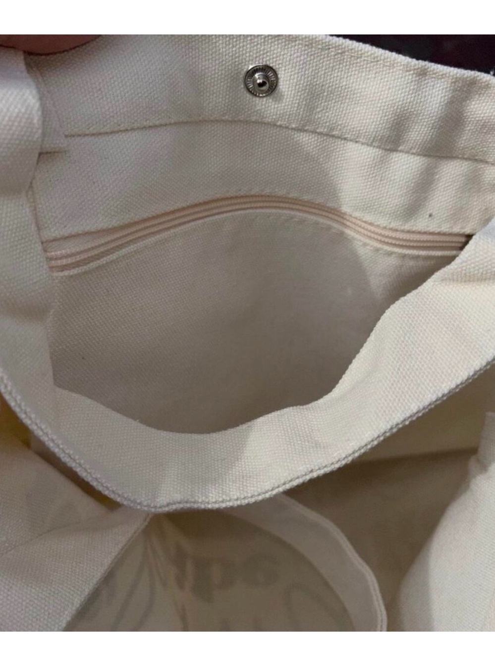 ๐ Canvas messenger tote bag 16x11x2 with handles and strap. Inside zipper pocket - Picture 5 of 6